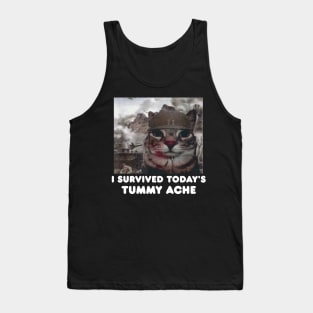 I Survived Today's Tummy Ache Meme Tank Top